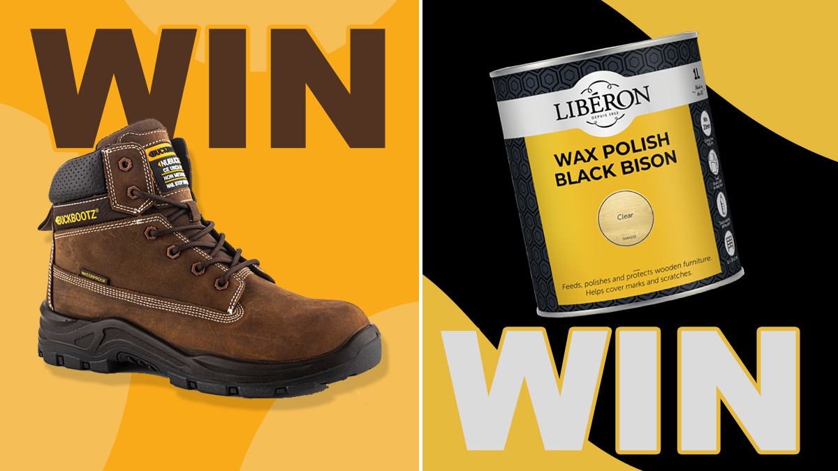 Boot and wax polish giveaway. A graphic says "WIN"