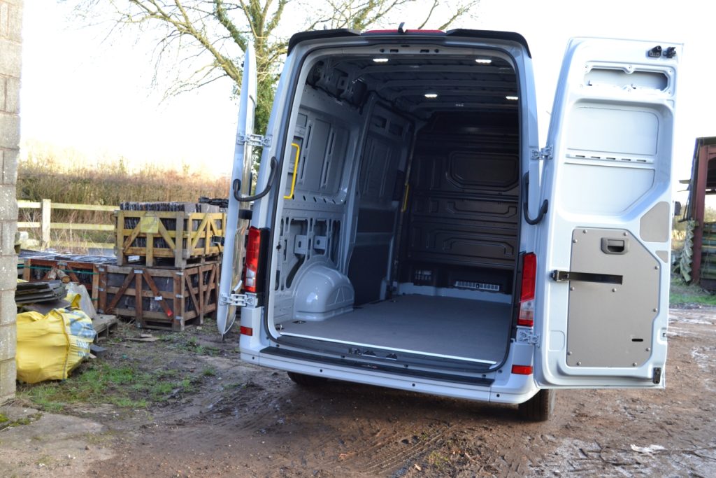 Open rear view of the MAN TGE Lion S