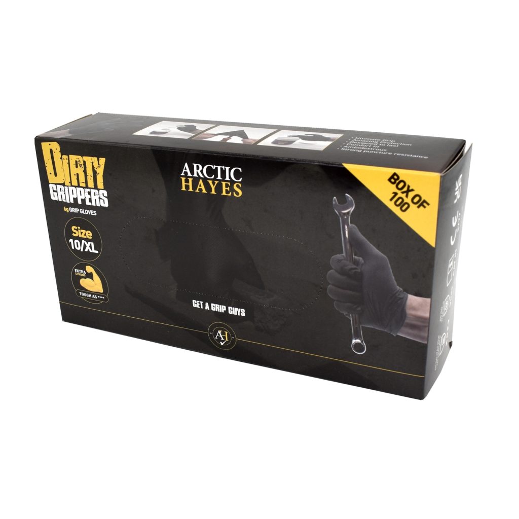 Box of Arctic Hayes Dirty Grippers gloves
