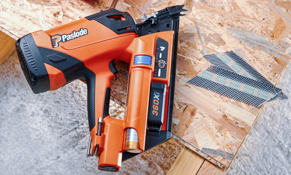 Close up of Paslode 360 Xi nailer